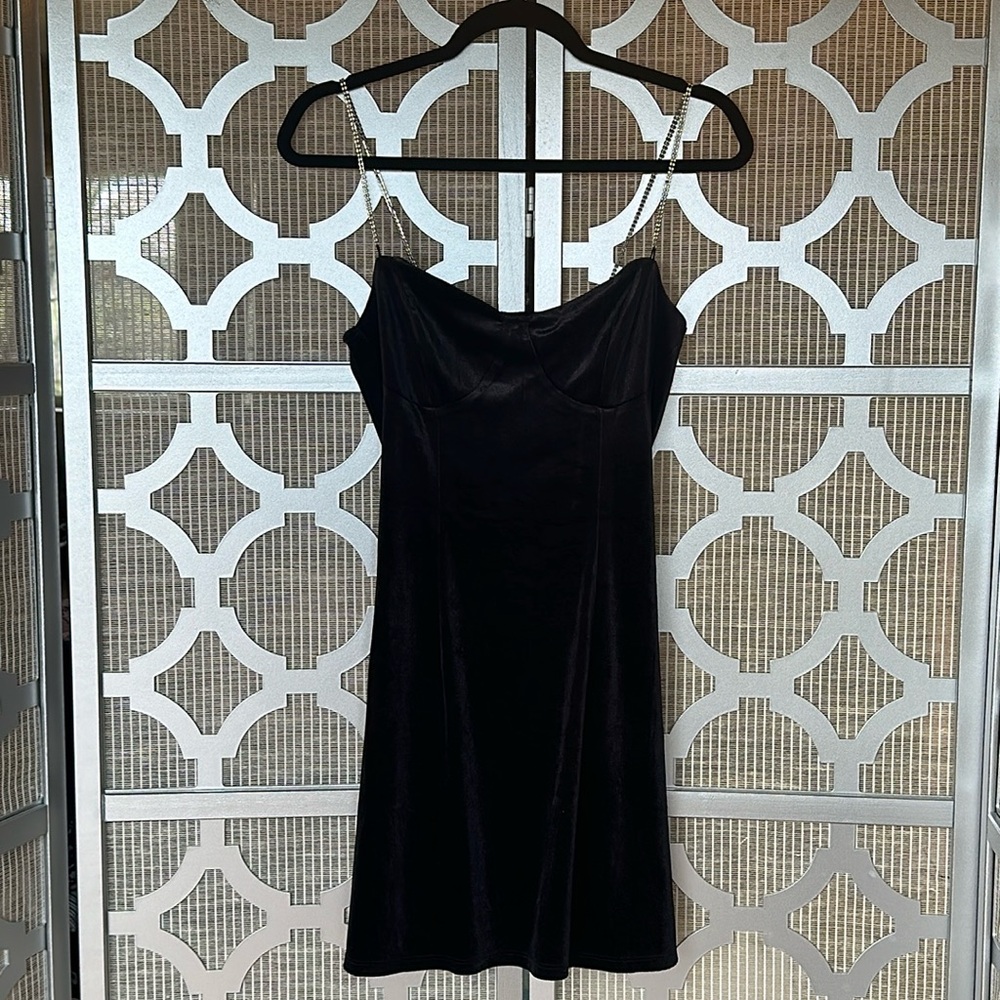 Elegant Black Velvet Dress